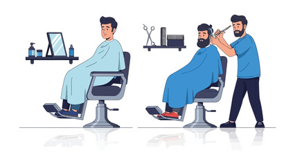 Diverse people enjoying quiet indoor activities like reading and meditation in a cozy modern living room with plants and shelves