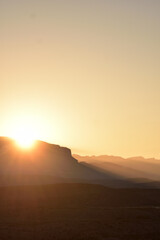 sunrise over the mountains