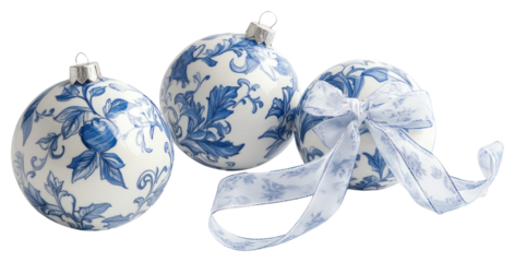 PNG Christmas balls christmas ribbon white.