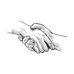 handshake pen scribbles
