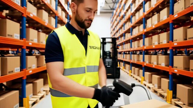 Picking and shipping: scanning products for e-commerce