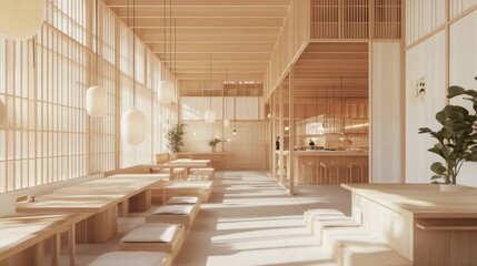 Serene Minimalist Japanese Restaurant Design