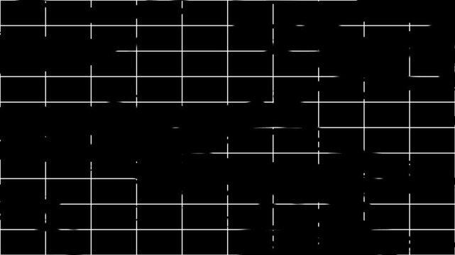 Black dark background grid technology video 4K. Information hologram overlay asset internet data concept .Seamless polygon dots digital motion graphic. Mesh shiny tile-like creative animated video.