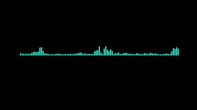 colling icon with user icon and audio waves. Animated visualization of audio sound waves surrounding a person icon against a black background.