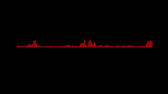 colling icon with user icon and audio waves. Animated visualization of audio sound waves surrounding a person icon against a black background.