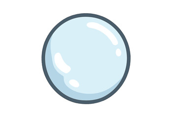 Snowball icon vector, winter snow pile symbol, frozen snow globe illustration, round ice ball isolated, cartoon style, flat design graphic with transparent background, cold weather element