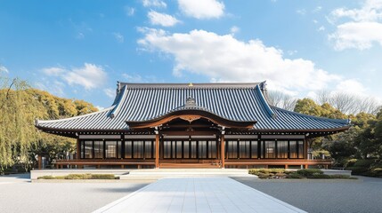Fototapeta premium Serene Japanese Temple Architecture