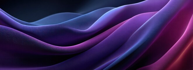 Obraz premium Abstract image depicting flowing, rippled fabric in shades of blue, purple, and pink with soft lighting
