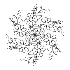 Bloom design spirit mandala coloring book page