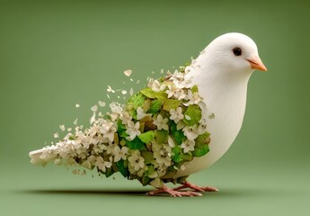 Obraz premium white dove on a branch