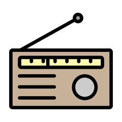 Radio Vector Filled Icon Design