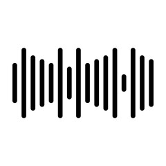 Audio Waves Vector Filled Icon Design