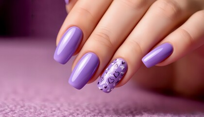 purple manicure