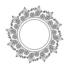 Bloom story petal mandala coloring book page