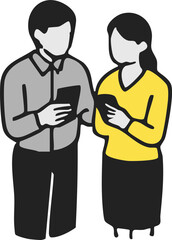 Fototapeta premium isometric vector illustration of business person doing job