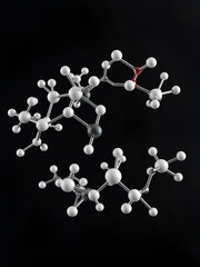 Molecular models of hydrocarbons including alkanes alkenes alkynes shown in dynamic 3D configurations