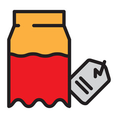 Resealable Vector Filled Icon Design