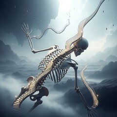 Skeleton Stairway to Sky Landscape