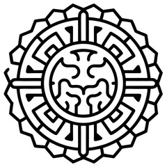 Meditating Mindful Virus Icon