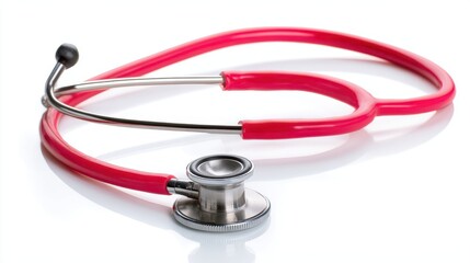 Ultra quality image of isolated stethoscope studio on white background.