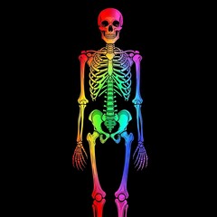 Rainbow Colored Skeleton