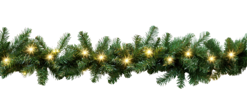 PNG Christmas tree leaves christmas bright lights.