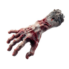 Decaying Hand: A horrifying, flesh-ripped hand with gory details evokes unease, suitable for the theme of Halloween. 