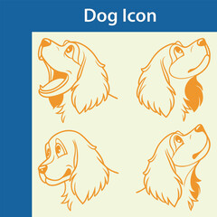 Playful cartoon dog illustration with vibrant color accents and clean lines