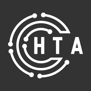 HTA letter design. HTA letter technology logo design. HTA Monogram logo design for an entrepreneur and business.