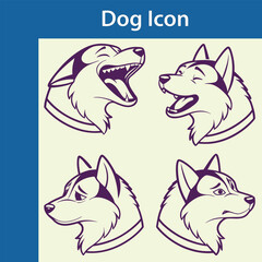 Playful dog illustration with a friendly expression suitable for various design projects