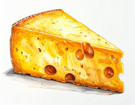 Slice of cheese with raisins