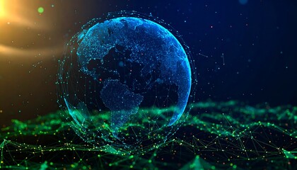 Abstract digital representation of Earth