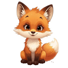 Cute cartoon fox