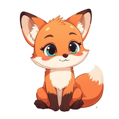 Cute cartoon fox
