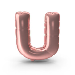 Foil Balloon Letter U Isolated PNG for Party Decoration © aiman