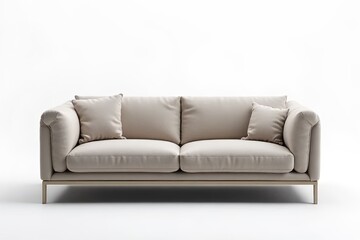 Modern sofa isolated. Interior design, living room decoration, or furniture advertising. Perfect for use in catalogs, online stores, and home design presentations