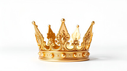 Golden crown, isolated on white background