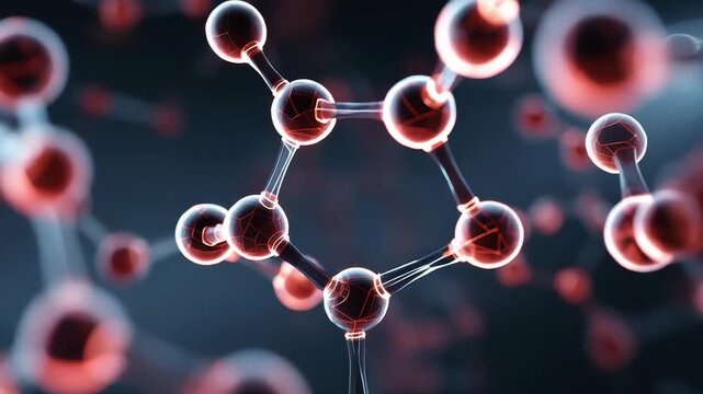 molecule or atom, Abstract structure for Science or medical background, 3d illustration, science, atom, abstract, chemistry, structure, blue, chemical, background
