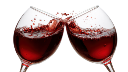 Clinking wine glasses celebrating a toast.