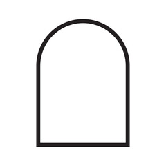 Archway icon design. Classic arcade symbol. Building entryway illustration. Vector frame shape. EPS 10.