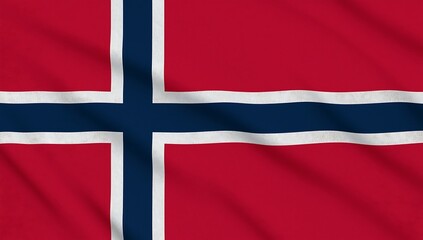 Fototapeta premium Norway flag waving in the wind