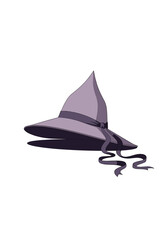 Fototapeta premium A mystical pointed hat adorned with a decorative ribbon symbolizing magic and enchantment