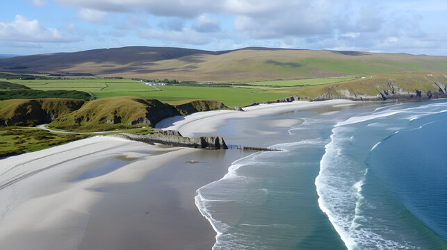 Doovilra, Ireland - June 29 2024 "Silver Strand Beach in west Ireland"