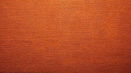 Rough Dark Orange Burlap Material Texture with Clear Thread Detail Ideal for Packaging and Organic Concepts