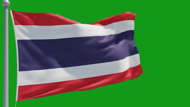 Waving thai flag