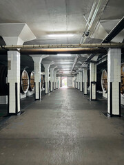 Wine barrels in wine-vaults in order.