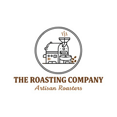 Obraz premium Coffee Roasting Company Logo, Artisan Roaster