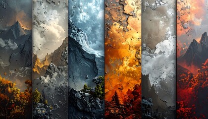 Majestic Mountain Ranges: A Seasonal Tapestry