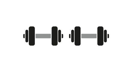Pair of dumbbells fitness equipment icon for gym workout and weightlifting training vector