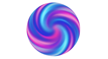 Abstract swirl sphere background isolated PNG with Transparent Background